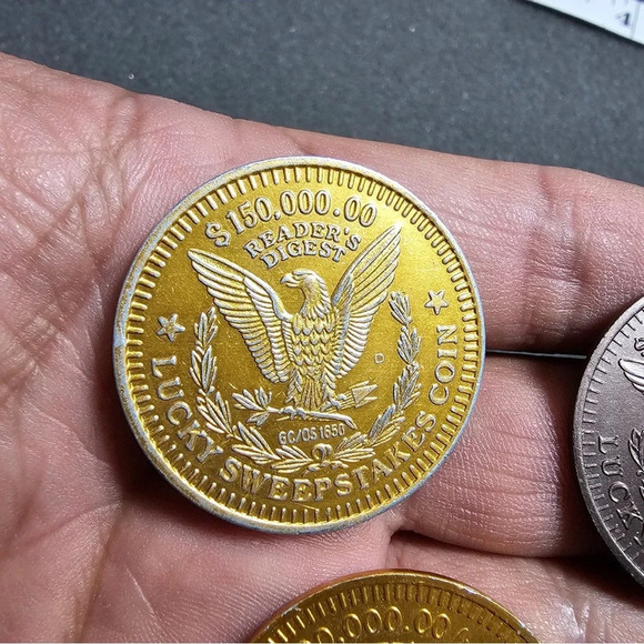 Vintage READER'S DIGEST LUCKY SWEEPSTAKES Coin Tokens Lot of 3 - Picture 2 of 5